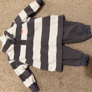Carter's Gray and White Baby Outfit with Red Moose